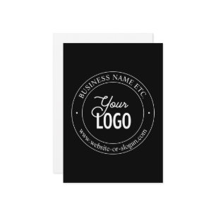 Easy Logo Replacement & Customizable Text Black Card
