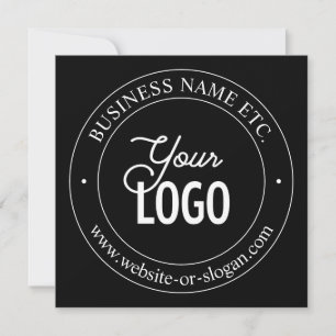 Easy Logo Replacement & Customizable Text   Black Card