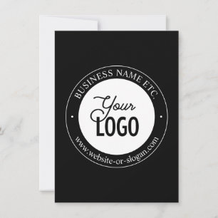 Easy Logo Replacement & Customizable Text Black Card
