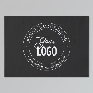 Easy Logo Replacement & Customizable Text   Black Tissue Paper