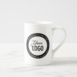 Easy Logo Replacement & Customizable Text Bone China Mug