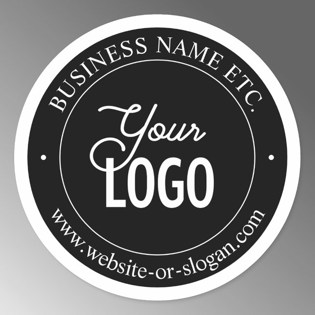 Easy Logo Replacement & Customizable Text Classic  Round Sticker (Creator Uploaded)
