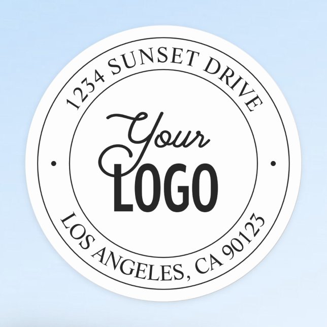 Easy Logo Replacement & Customizable Text Classic Round Sticker (Creator Uploaded)