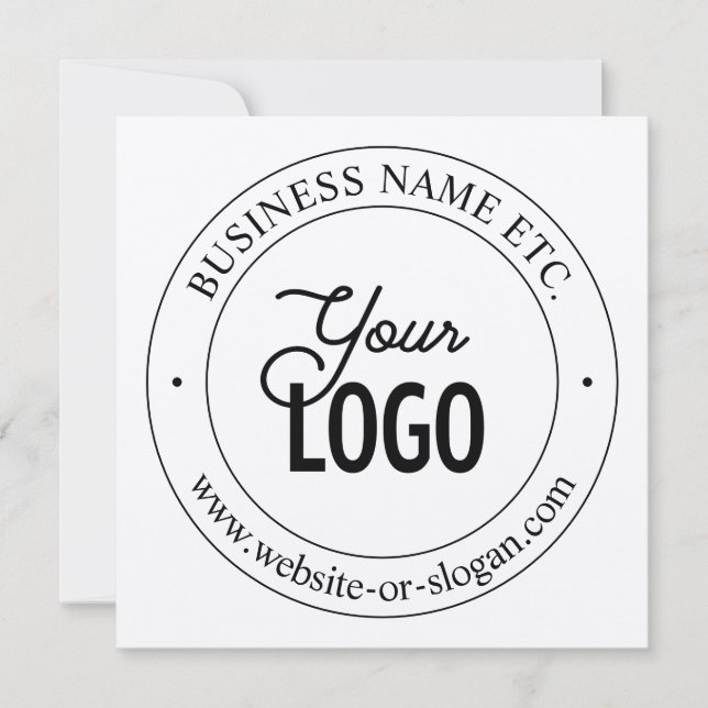 Easy Logo Replacement & Customizable Text | Kraft Card (Front)