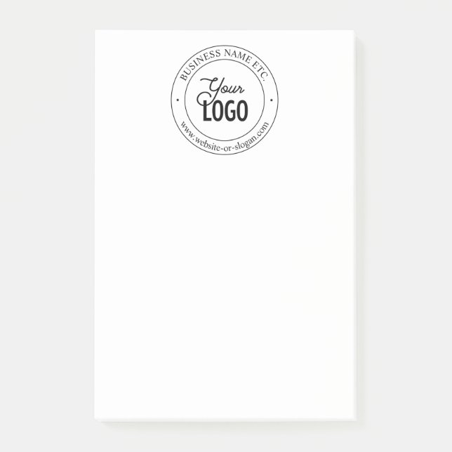 Easy Logo Replacement & Customizable Text Post-it Notes (Front)