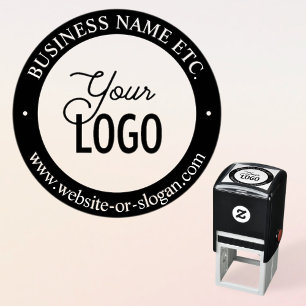 Easy Logo Replacement & Customizable Text Self-inking Stamp