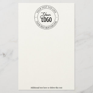 Easy Logo Replacement & Customizable Text Stationery