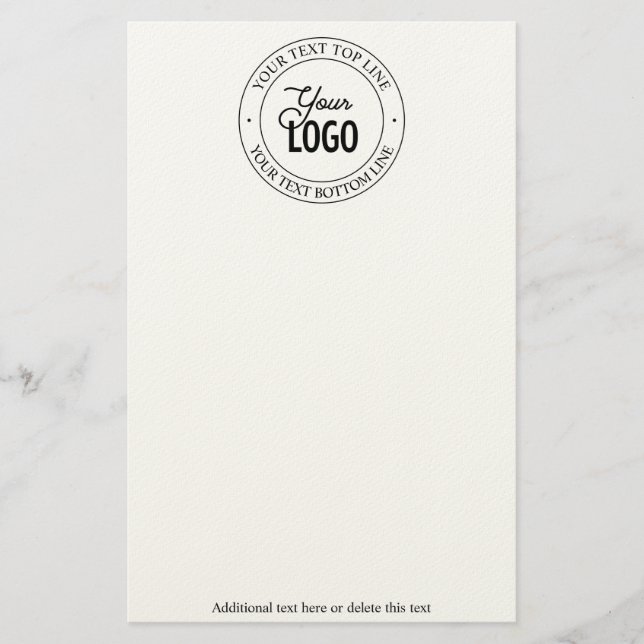 Easy Logo Replacement & Customizable Text Stationery (Front)