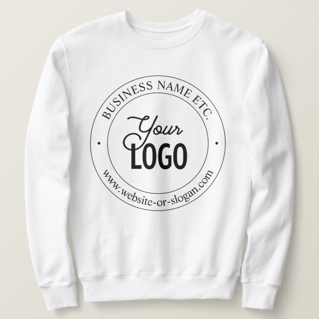 Easy Logo Replacement & Customizable Text Sweatshirt (Design Front)