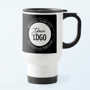 Easy Logo Replacement & Customizable Text Travel M Mug