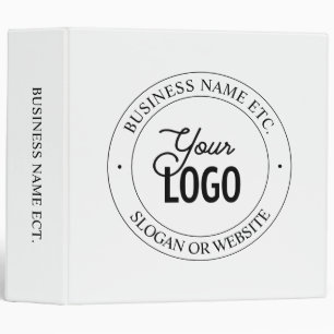 Easy Logo Replacement & Customizable Text   White Binder