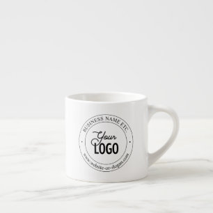 Easy Logo Replacement & Customizable Text   White  Espresso Cup