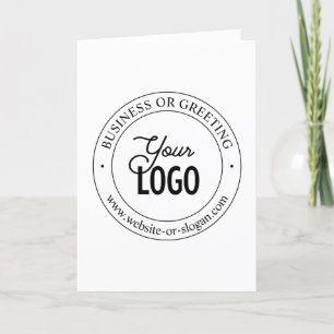 Easy Logo Replacement & Customizable Text White Thank You Card
