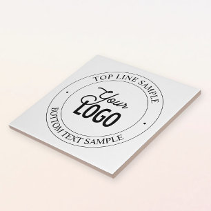Easy Logo Replacement & Customizable Text   White Tile