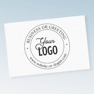 Easy Logo Replacement & Customizable Text   White Tissue Paper
