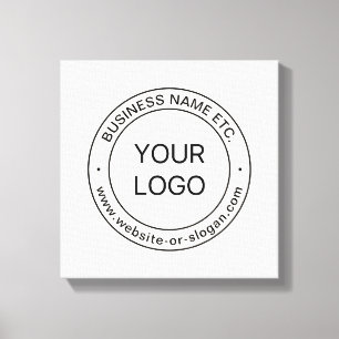Easy Logo Replacement & Editable Text   Off White Canvas Print