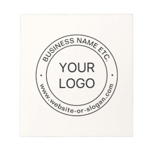 Easy Logo Replacement & Editable Text Off White Notepad