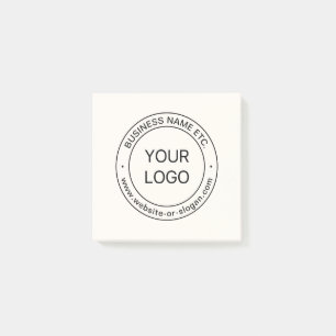 Easy Logo Replacement & Editable Text   Off White Post-it Notes