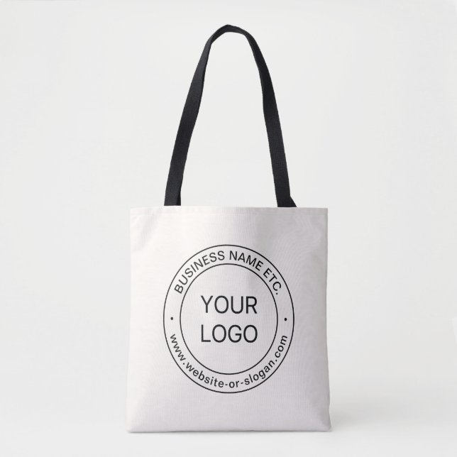 Easy Logo Replacement & Editable Text | Off White Tote Bag (Front)