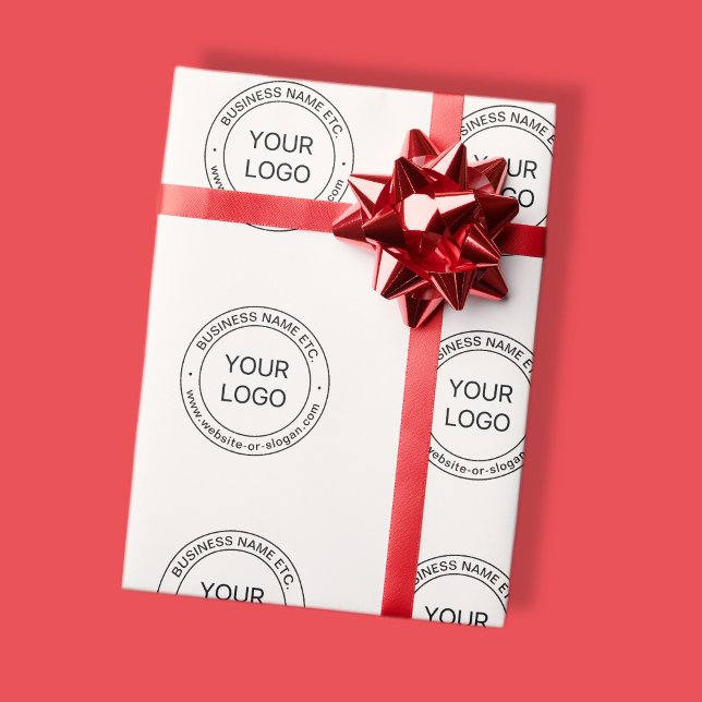 Easy Logo Replacement & Editable Text | Off White Wrapping Paper (Creator Uploaded)