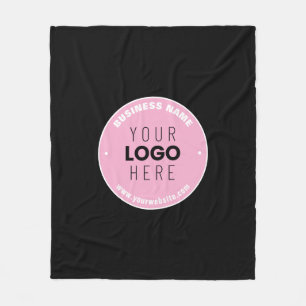Easy Logo Replacement & Editable Text   Pink/DIY Fleece Blanket