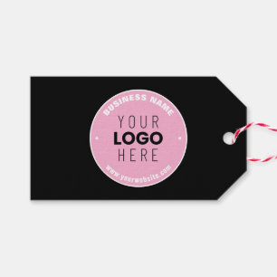 Easy Logo Replacement & Editable Text Pink/DIY Gift Tags
