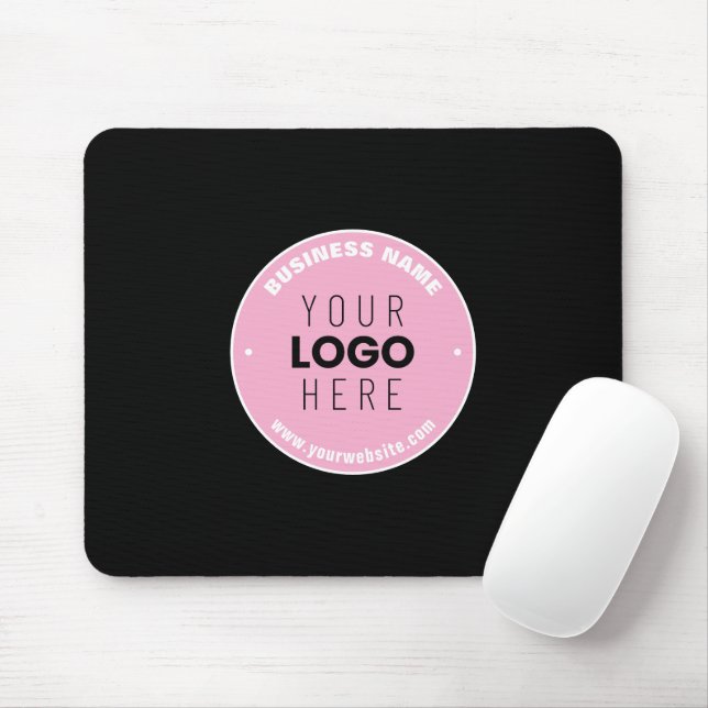 Easy Logo Replacement & Editable Text | Pink/DIY Mouse Pad (With Mouse)