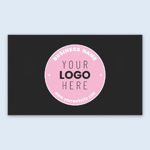 Easy Logo Replacement & Editable Text   Pink/DIY Sticker