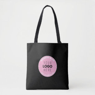 Easy Logo Replacement & Editable Text Pink/DIY Tote Bag