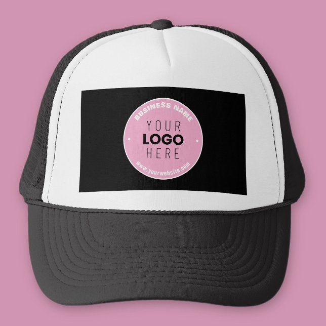 Easy Logo Replacement & Editable Text | Pink/DIY Trucker Hat (Creator Uploaded)