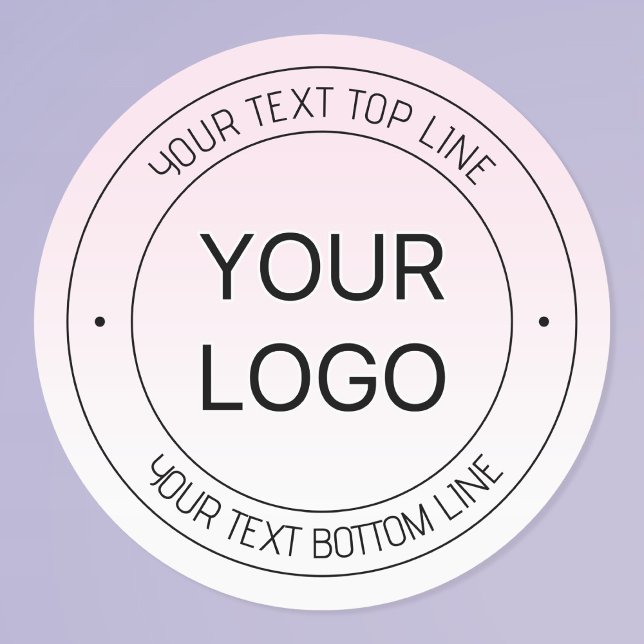 Easy Logo Replacement & Editable Text Pink Ombre (Creator Uploaded)