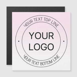 Easy Logo Replacement & Editable Text Pink Ombre