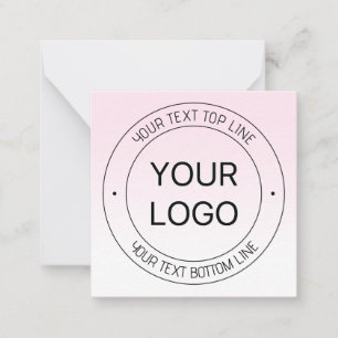 Easy Logo Replacement & Editable Text Pink Ombre Card