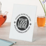 Easy Logo Replacement & Modern Professional Pedestal Sign<br><div class="desc">Create Your Own Logo Simple Modern Professional Pedestal Sign</div>