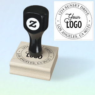 Easy Logo Replacement & Return Address Rubber Stamp