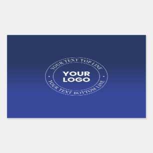 Easy Logo Replacement & Text   Dark Blue Gradient Sticker