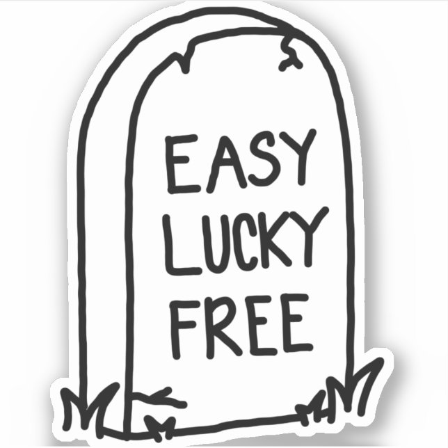 Easy Lucky Free Sticker (Front)
