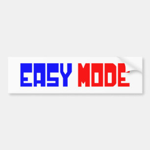 EASY MODE BUMPER STICKER
