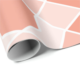 Easy Monochrome Geometric Contrast Random Shape Wrapping Paper