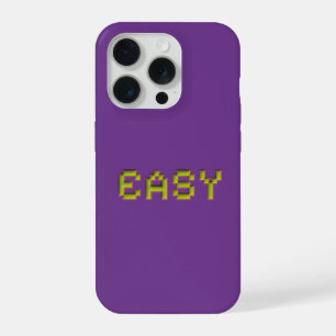 EASY Neon Pixel Art iPhone Case - Purple 3D Gaming