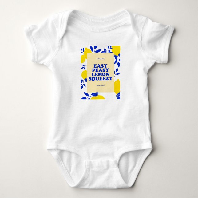 Easy Peasy Lemon Squeezy  Baby Bodysuit (Front)