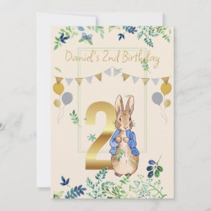 Easy Personalize 2nd Birthday Peter the Rabbit Invitation