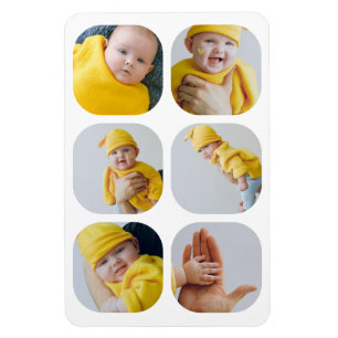 Easy Personalize Your Own Unique 6 Photo Magnet