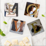 Easy Personalize Your Own Unique LOVE Photo Coaster Set<br><div class="desc">Easy Personalize Your Own Unique acrylic coaster set from Ricaso - add your own photographs to this great set - makes a wonderful unique keepsake or gift idea - spells out the word LOVE</div>