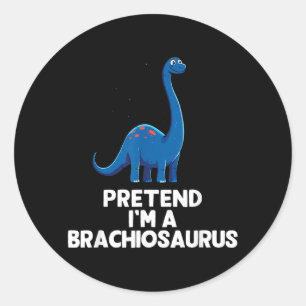 Easy Pretend A Brachiosaurus Costume Halloween Classic Round Sticker