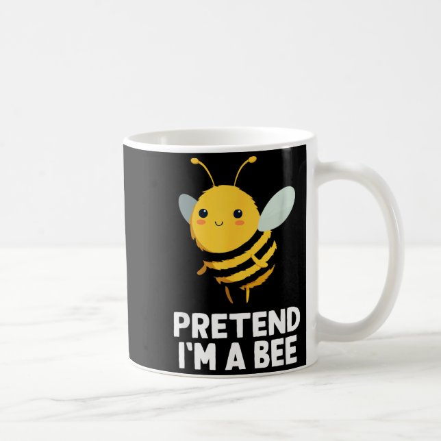 Easy Pretend Im A Bee Costume Halloween Funny Coffee Mug (Right)