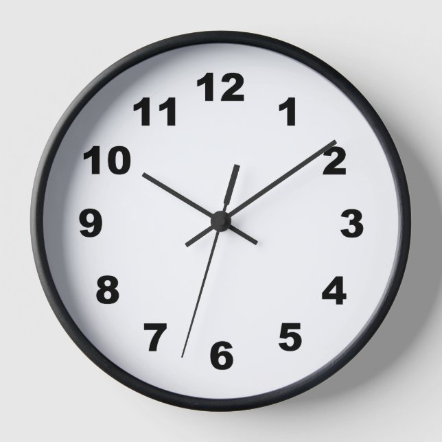 Easy Read, High Contrast Wall Clock (Front)