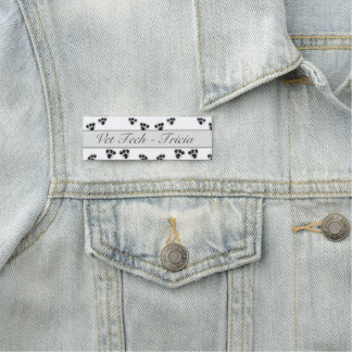 Easy Read Paw Print Name Tag