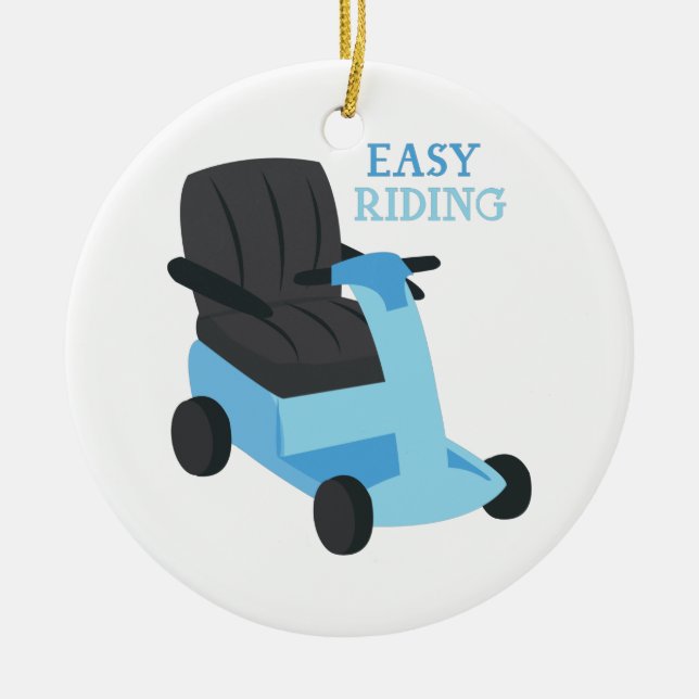 Easy Riding Ceramic Ornament (Front)