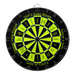 Easy Text Personal Lemon Lime Regulation Dartboard